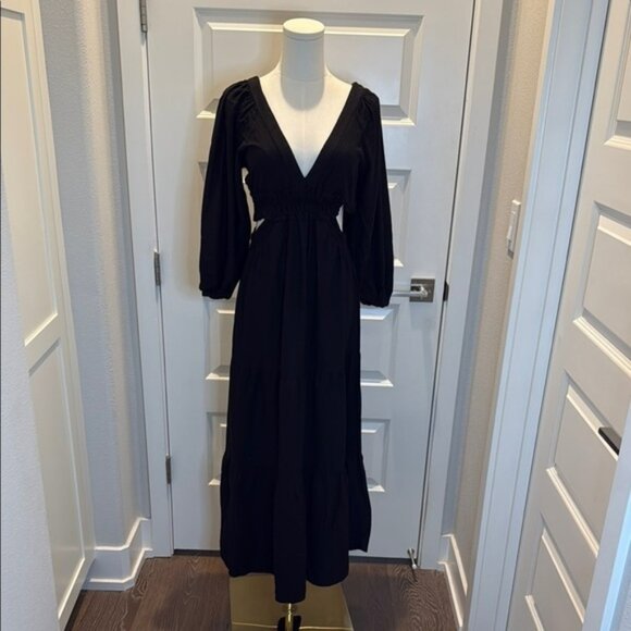 FARM Rio Black Long Dress Size S - Picture 6 of 9